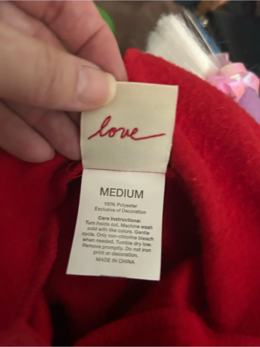 NWOT Love hooded sweatshirt for dogs, M
